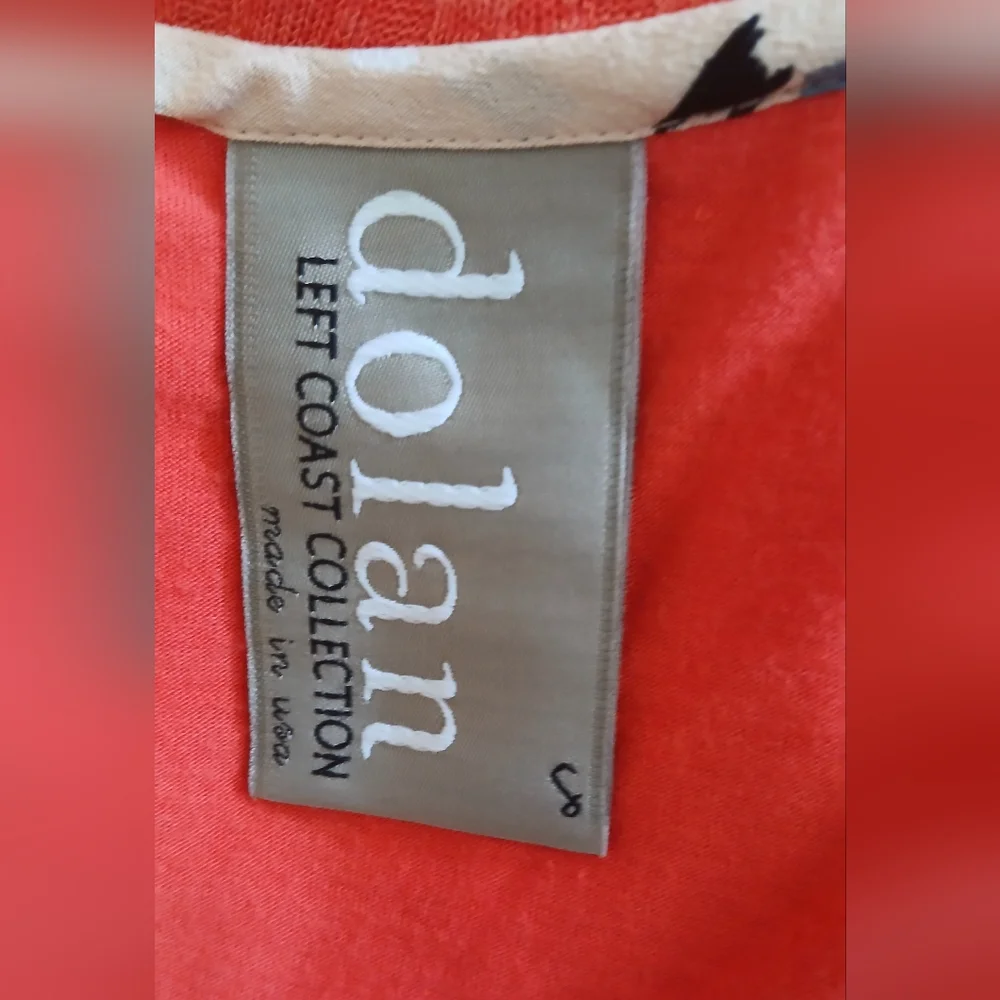Anthropologie × Dolan Left Coast Ribbed Fit & Flare Dress in Tangerine Size S - Picture 5 of 8